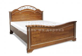 Двуспальная кровать из дуба «Лацио (жесткая)»