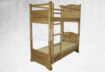 Двухъярусная кровать из дуба «Коринф»