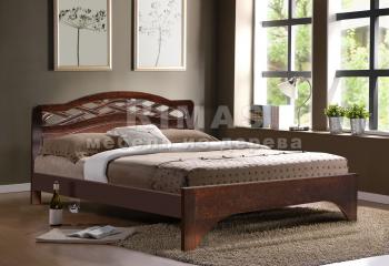 Двуспальная кровать из дуба «Болонья»