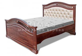 Полутороспальная кровать из дуба «Афина (мягкая)»