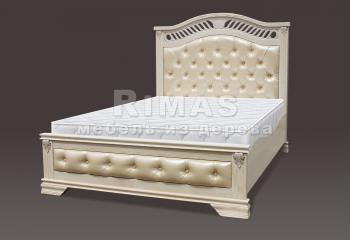 Двуспальная кровать из дуба «Валенсия (мягкая)»